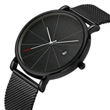 Black Ultra Thin Watch Men