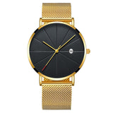 Black Ultra Thin Watch Men