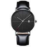Black Ultra Thin Watch Men