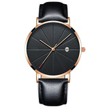Black Ultra Thin Watch Men